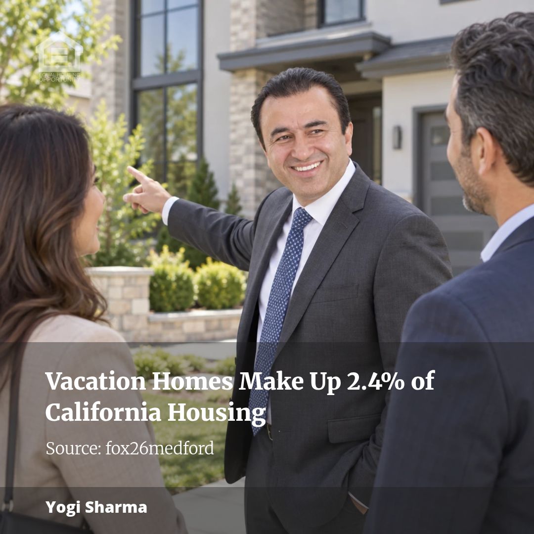 Vacation Homes Make Up 2.4% of California Housing